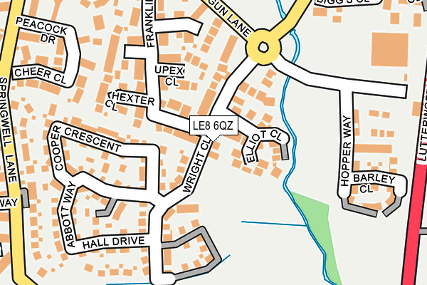 LE8 6QZ map - OS OpenMap – Local (Ordnance Survey)