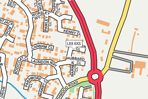 LE8 6XS map - OS OpenMap – Local (Ordnance Survey)