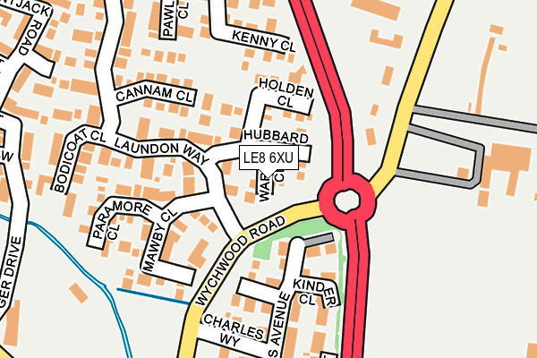 LE8 6XU map - OS OpenMap – Local (Ordnance Survey)