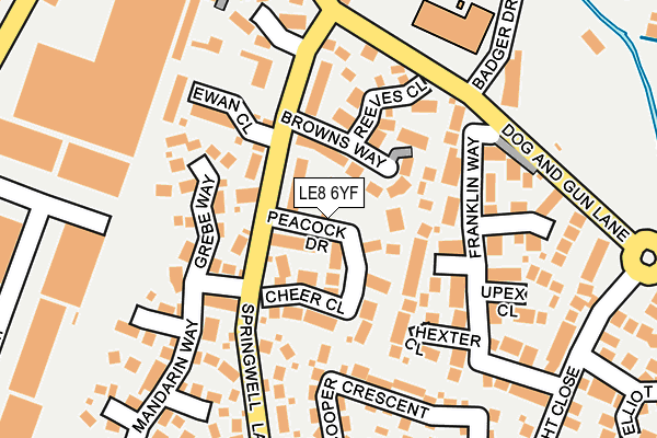 LE8 6YF map - OS OpenMap – Local (Ordnance Survey)