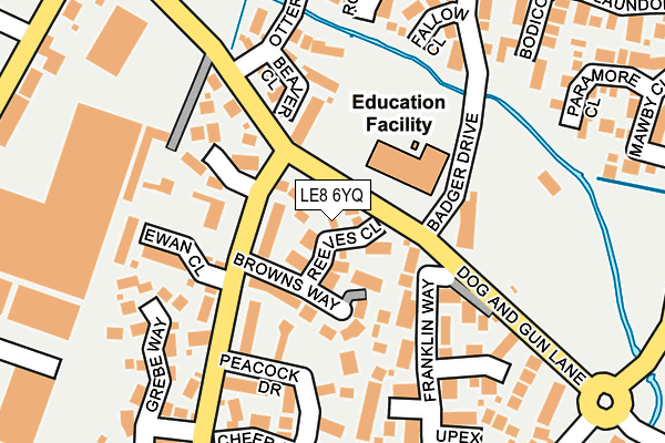 LE8 6YQ map - OS OpenMap – Local (Ordnance Survey)