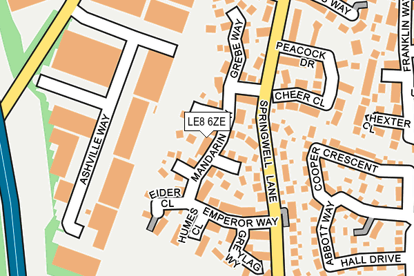LE8 6ZE map - OS OpenMap – Local (Ordnance Survey)