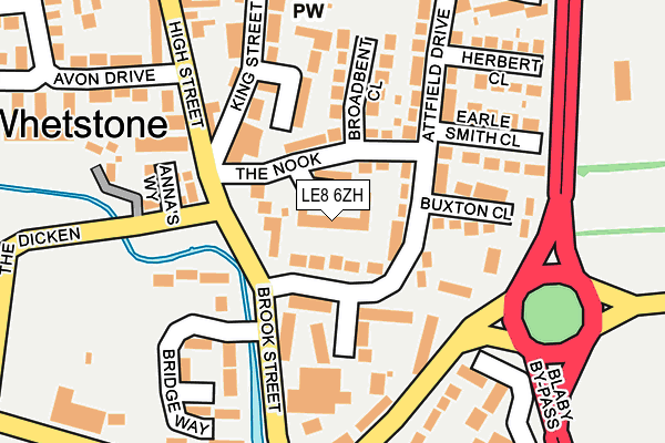 LE8 6ZH map - OS OpenMap – Local (Ordnance Survey)