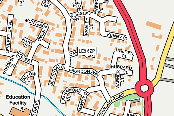 LE8 6ZP map - OS OpenMap – Local (Ordnance Survey)