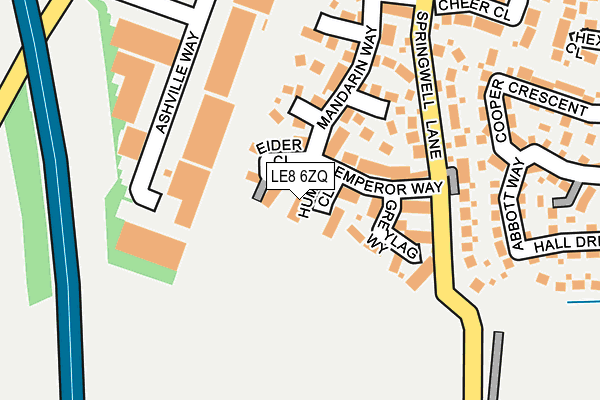 LE8 6ZQ map - OS OpenMap – Local (Ordnance Survey)