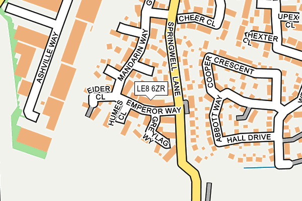 LE8 6ZR map - OS OpenMap – Local (Ordnance Survey)