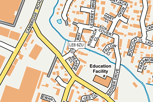 LE8 6ZU map - OS OpenMap – Local (Ordnance Survey)