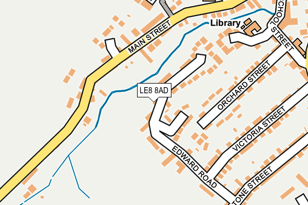 LE8 8AD map - OS OpenMap – Local (Ordnance Survey)