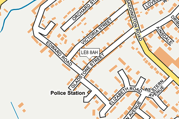 LE8 8AH map - OS OpenMap – Local (Ordnance Survey)