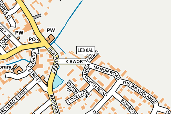 LE8 8AL map - OS OpenMap – Local (Ordnance Survey)