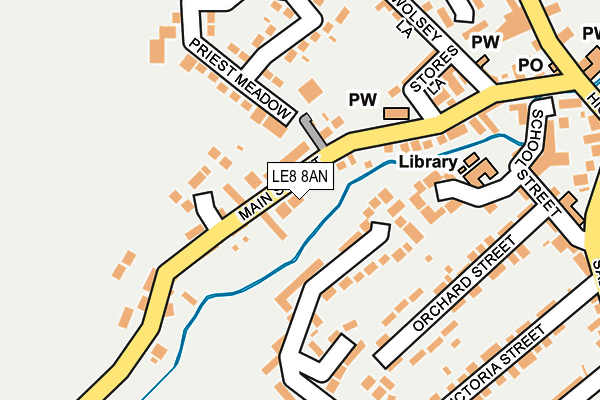 LE8 8AN map - OS OpenMap – Local (Ordnance Survey)