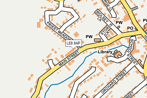 LE8 8AP map - OS OpenMap – Local (Ordnance Survey)