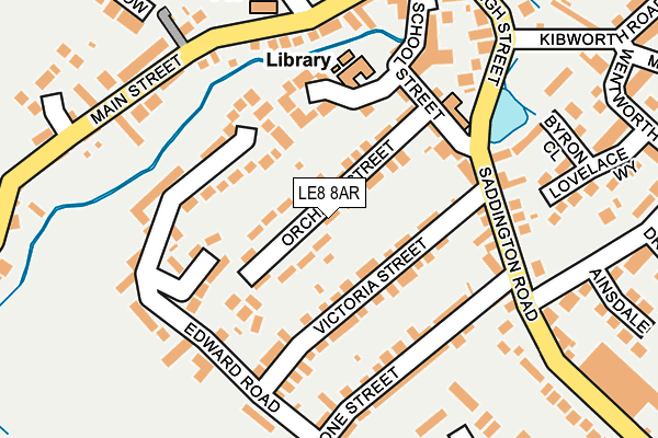 LE8 8AR map - OS OpenMap – Local (Ordnance Survey)