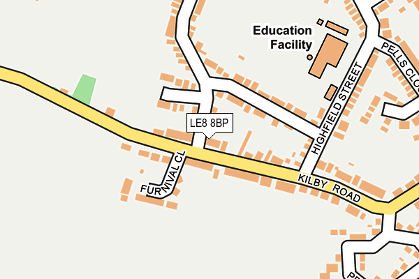 LE8 8BP map - OS OpenMap – Local (Ordnance Survey)