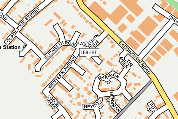 LE8 8BT map - OS OpenMap – Local (Ordnance Survey)