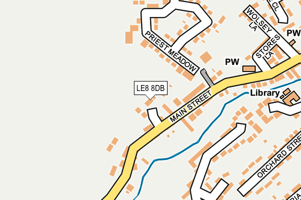 LE8 8DB map - OS OpenMap – Local (Ordnance Survey)