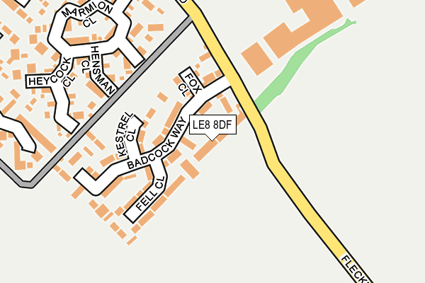 LE8 8DF map - OS OpenMap – Local (Ordnance Survey)