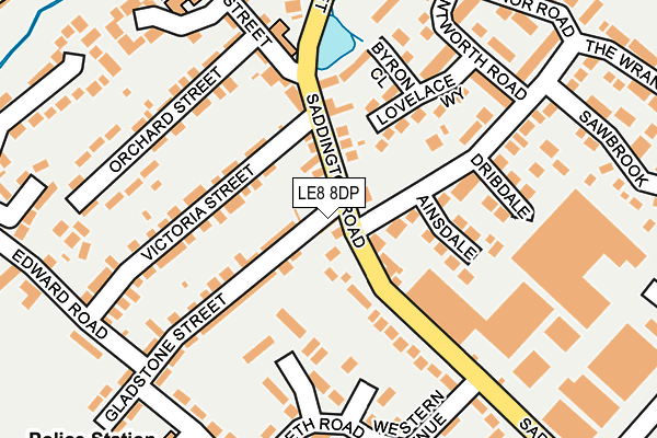 LE8 8DP map - OS OpenMap – Local (Ordnance Survey)