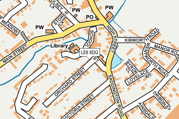 LE8 8DQ map - OS OpenMap – Local (Ordnance Survey)