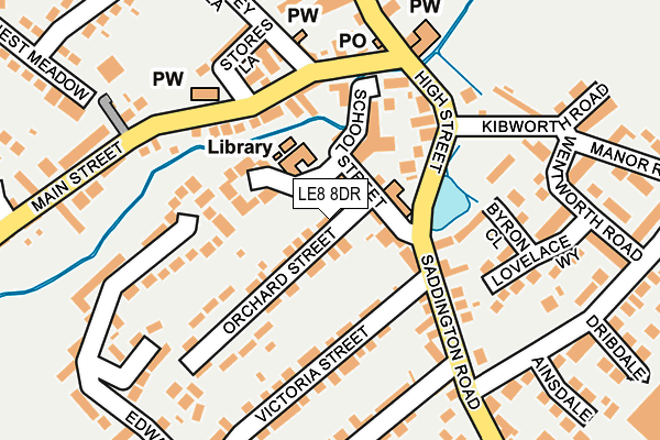 LE8 8DR map - OS OpenMap – Local (Ordnance Survey)