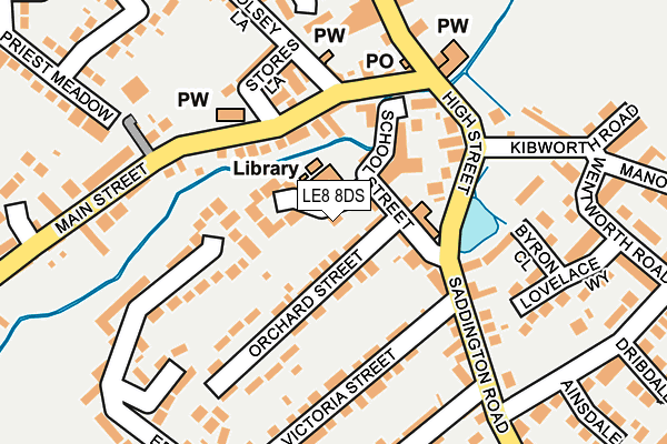 LE8 8DS map - OS OpenMap – Local (Ordnance Survey)