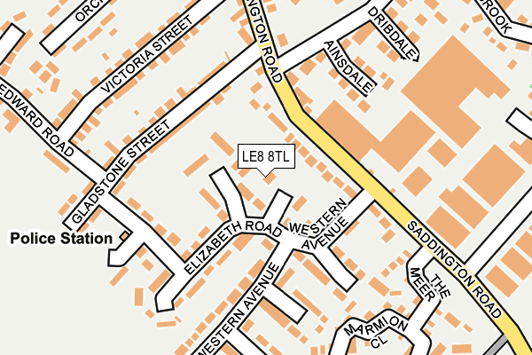 LE8 8TL map - OS OpenMap – Local (Ordnance Survey)