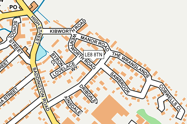 LE8 8TN map - OS OpenMap – Local (Ordnance Survey)