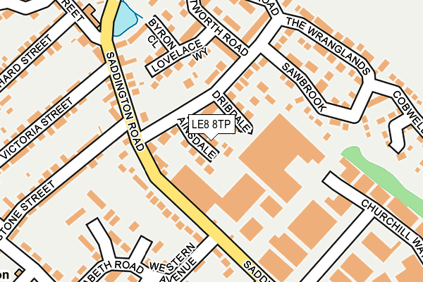LE8 8TP map - OS OpenMap – Local (Ordnance Survey)