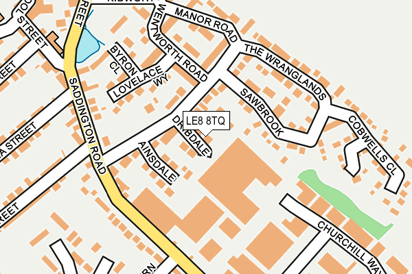 LE8 8TQ map - OS OpenMap – Local (Ordnance Survey)