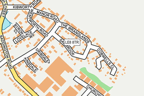 LE8 8TR map - OS OpenMap – Local (Ordnance Survey)
