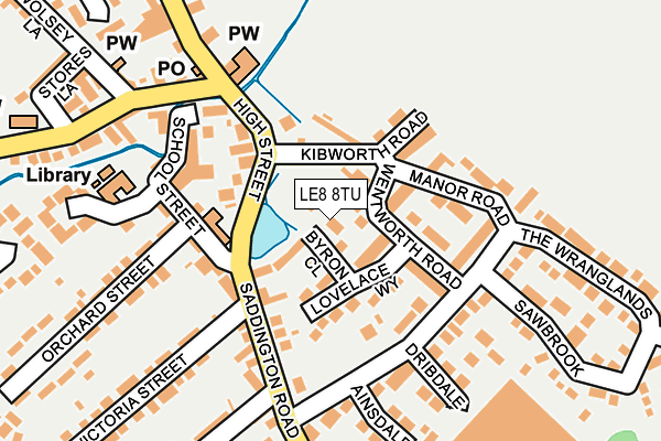 LE8 8TU map - OS OpenMap – Local (Ordnance Survey)