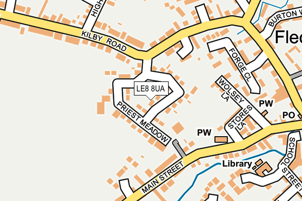 LE8 8UA map - OS OpenMap – Local (Ordnance Survey)