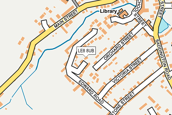 LE8 8UB map - OS OpenMap – Local (Ordnance Survey)