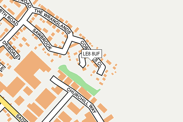 LE8 8UF map - OS OpenMap – Local (Ordnance Survey)