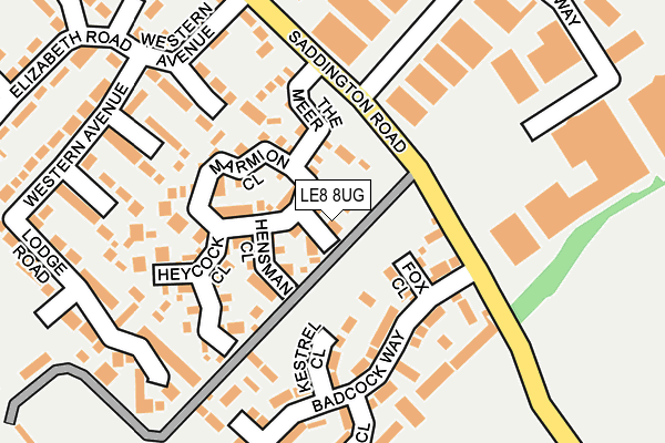LE8 8UG map - OS OpenMap – Local (Ordnance Survey)