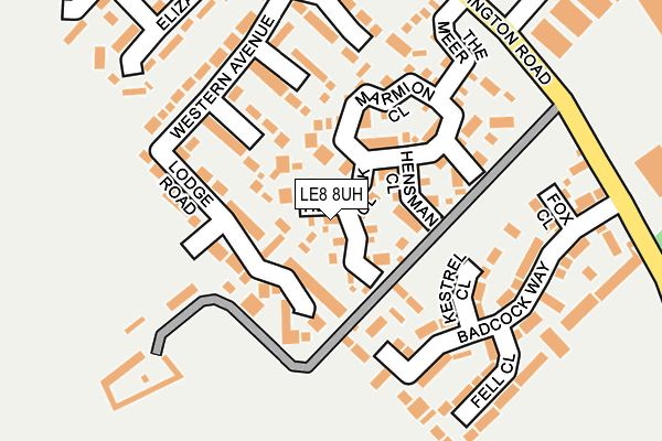 LE8 8UH map - OS OpenMap – Local (Ordnance Survey)