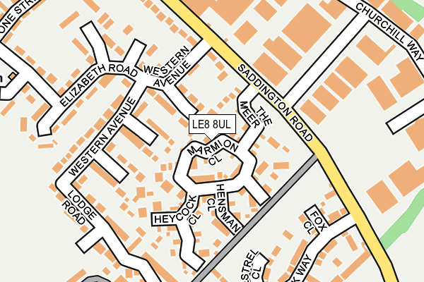 LE8 8UL map - OS OpenMap – Local (Ordnance Survey)