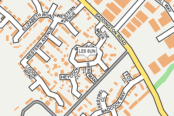 LE8 8UN map - OS OpenMap – Local (Ordnance Survey)