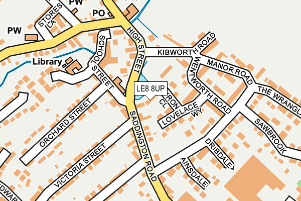 LE8 8UP map - OS OpenMap – Local (Ordnance Survey)