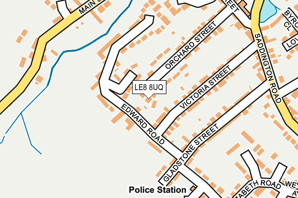 LE8 8UQ map - OS OpenMap – Local (Ordnance Survey)