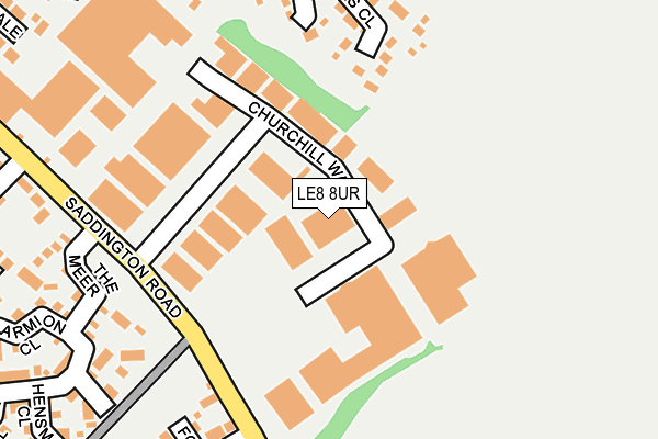 LE8 8UR map - OS OpenMap – Local (Ordnance Survey)