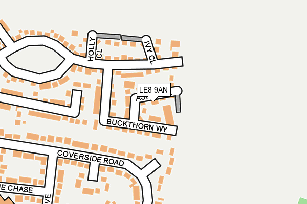 LE8 9AN map - OS OpenMap – Local (Ordnance Survey)