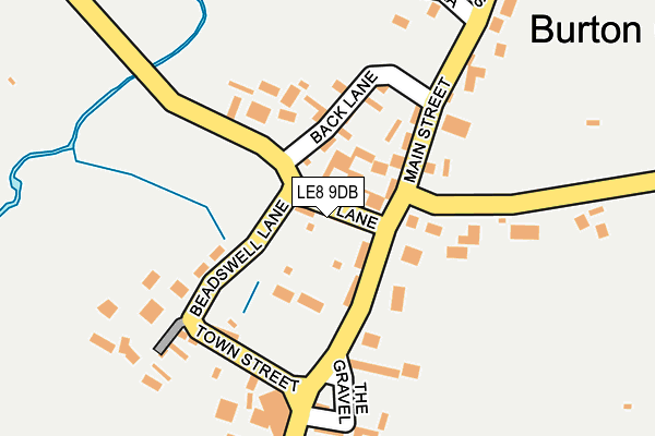 LE8 9DB map - OS OpenMap – Local (Ordnance Survey)
