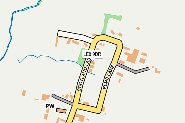 LE8 9DR map - OS OpenMap – Local (Ordnance Survey)