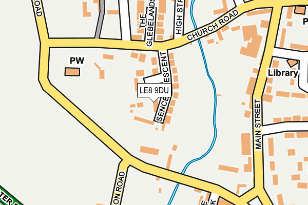 LE8 9DU map - OS OpenMap – Local (Ordnance Survey)