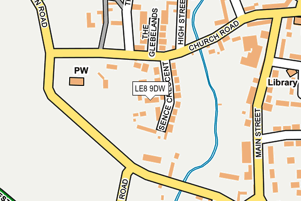 LE8 9DW map - OS OpenMap – Local (Ordnance Survey)