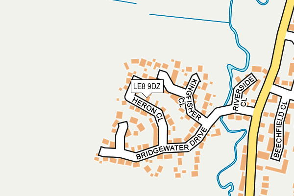 LE8 9DZ map - OS OpenMap – Local (Ordnance Survey)