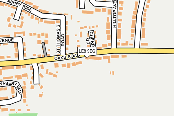 LE8 9EG map - OS OpenMap – Local (Ordnance Survey)