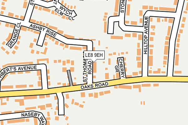 LE8 9EH map - OS OpenMap – Local (Ordnance Survey)