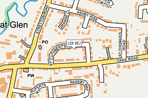 LE8 9EJ map - OS OpenMap – Local (Ordnance Survey)